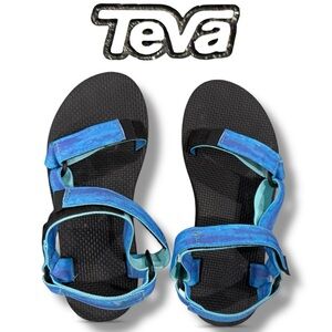 TEVA Original Universal Sandals Sorbet Blue Tie Dye Gorpcore 90s vibe Women's 6